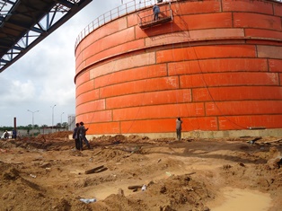 84,000cubic litre Diesel Storage Tank installation at Ibese  Cement Plant